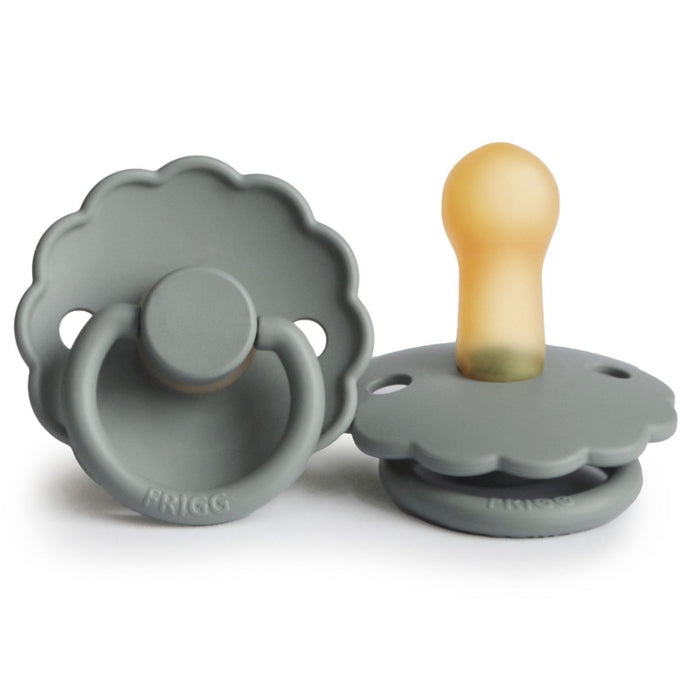 FRIGG speen daisy french gray - Natuurrubber - Maat 2 - Ikenmijnmama